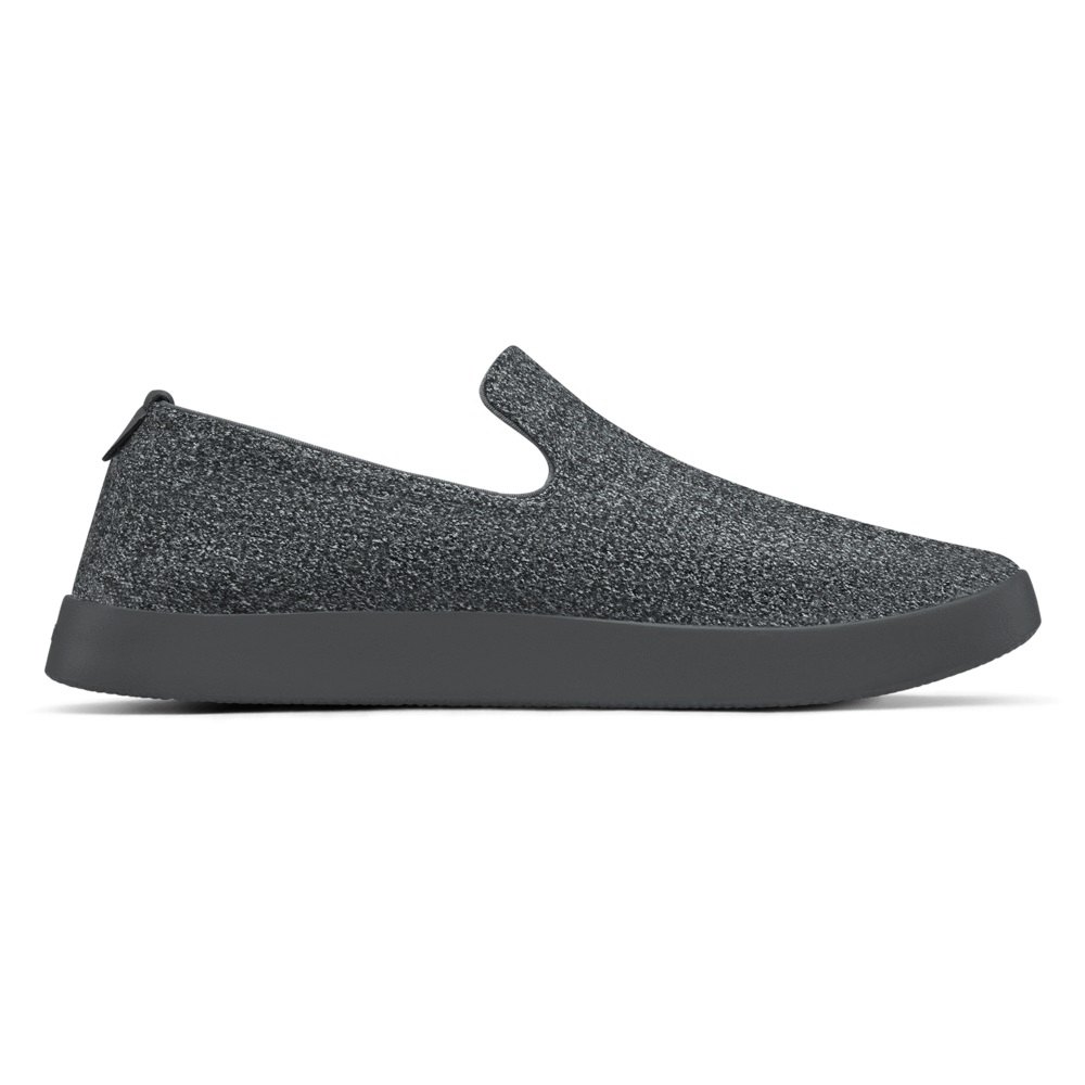 Allbirds Men\'s Wool Loungers - Slip-Ons Dark Grey - YOR796143